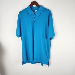 Adidas Climate Short Sleeve Performance Golf Polo Shirt Size XL Bright Blue